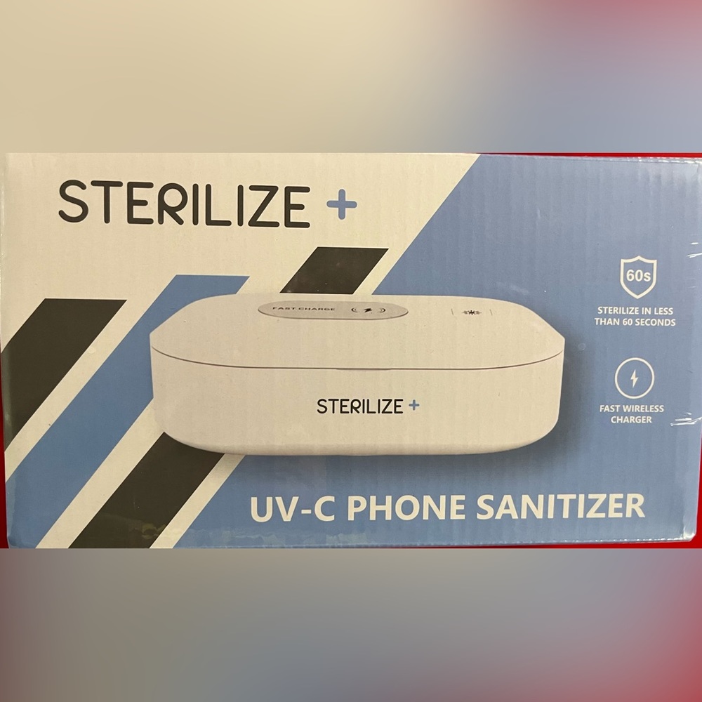 Portable Cell Phone UV Light Sanitizer Box, Wireless Charger with USB Charging.